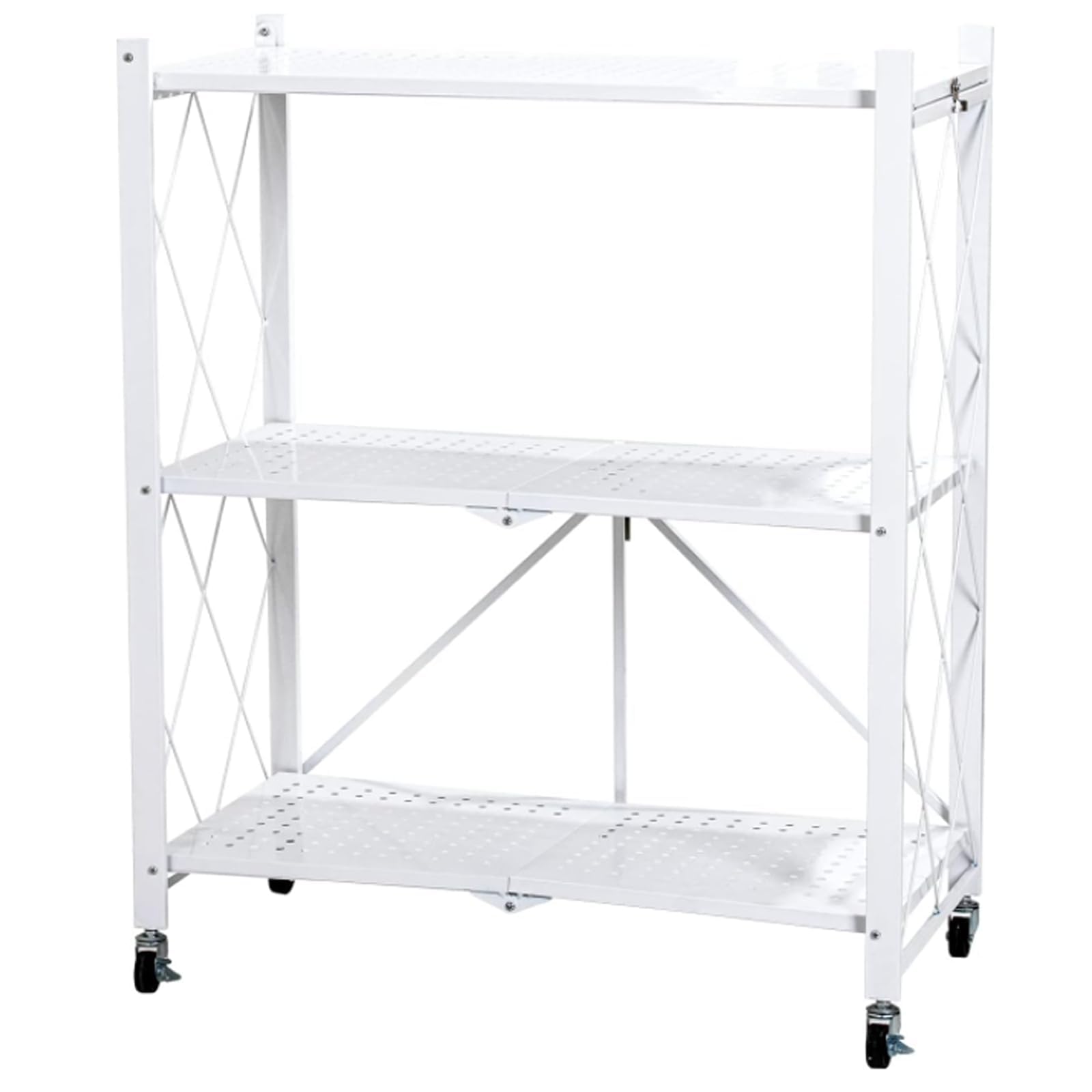 Amazon｜iHome メタルラック 折り畳みラック オープンシェルフ 棚